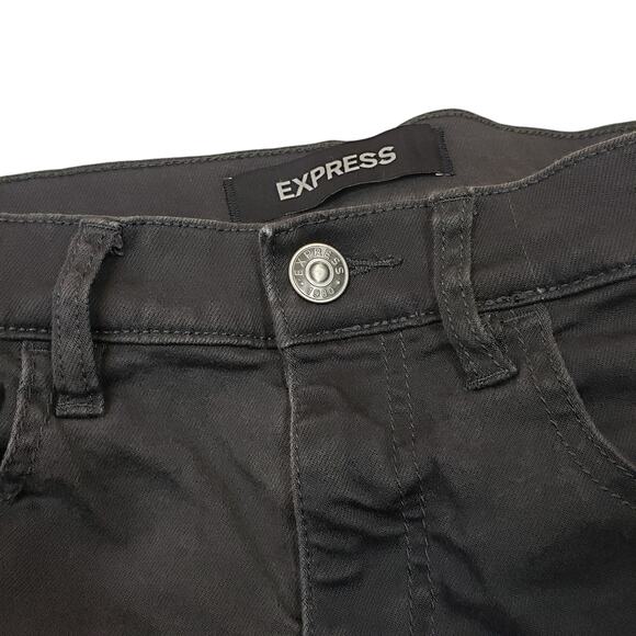Express Shorts Hot Pants Womens 0 Stretch Mid Rise Black Cut Off Shorts Summer - Picture 8 of 9